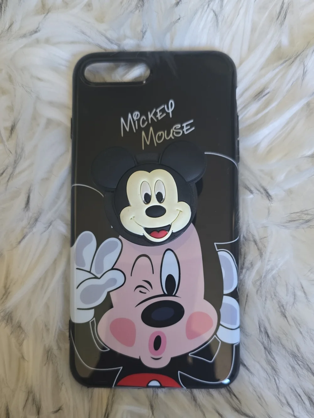Mickey Mouse Black Phone Case with Pop-Out Charm